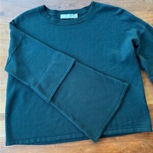 ASOS Navy Bell - Flared Sleeve Sweater